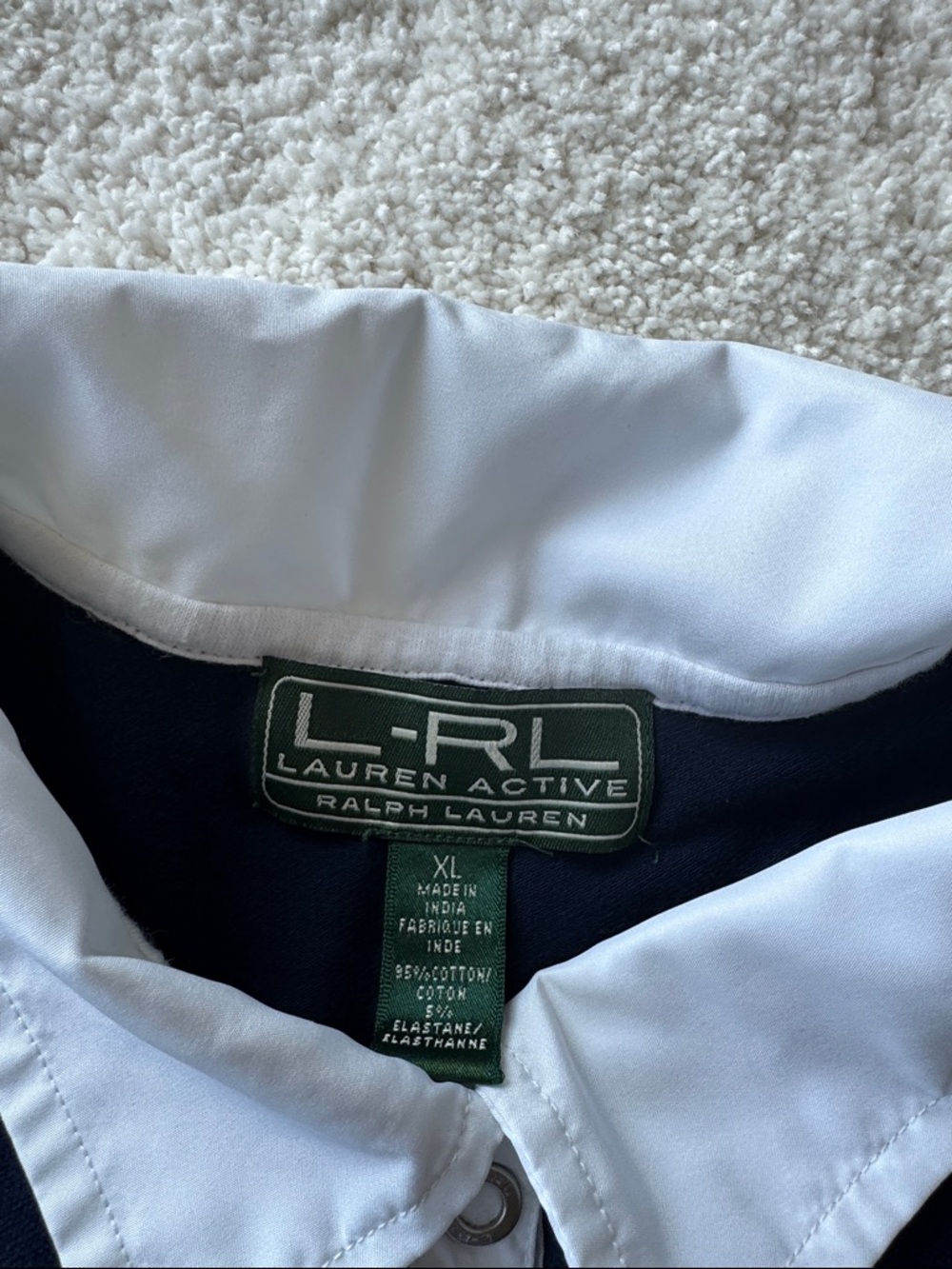 Ralph Lauren Active Colorblock Polo Shirt - Navy, Green & Yellow - Picture 6 of 7